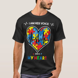 Jag är hennes röst. Hon är min hjärteautistiska me T Shirt