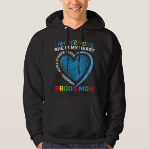 Jag är hennes röst.. Hon är mitt hjärta. Hoodie