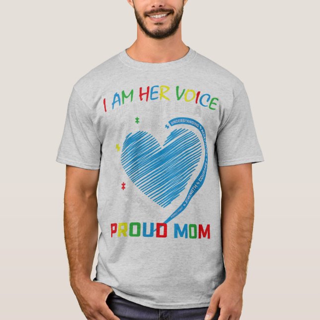 Jag är hennes röst.. Hon är mitt hjärta. T Shirt (Framsida)