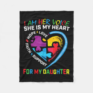 Jag är hennes röstdotter Autism Awareness Mamma Pa Fleecefilt