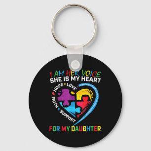 Jag är hennes röstdotter Autism Awareness Mamma Pa Nyckelring