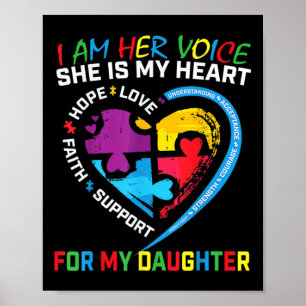 Jag är hennes röstdotter Autism Awareness Mamma Pa Poster