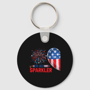 Jag är hennes sparkler 4:e juli. nyckelring