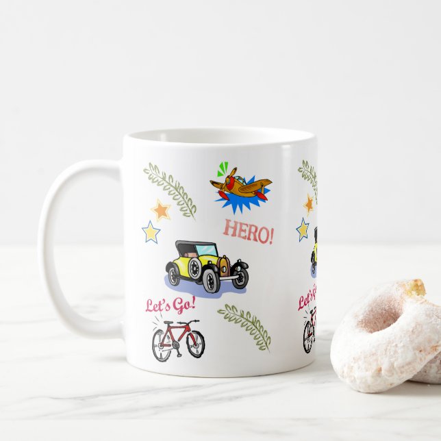 Jag är Hero White Mugg (Med munk)