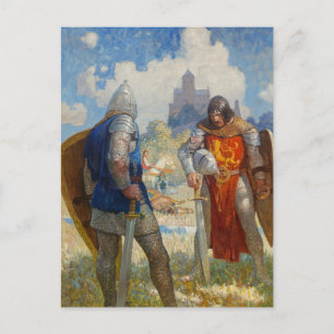 Jag är Herr Launcelot du Sjö, c. 1922 av N.C. Wyet Vykort
