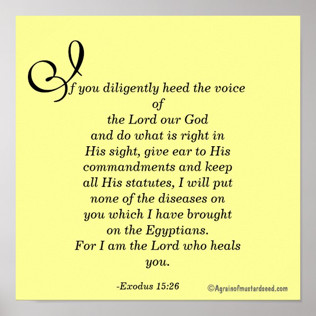 Jag är Herren som hedrar dig Poster (Framsidan)