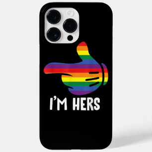 Jag är Hers Rainbow Lesbisk Couple LGBT Pride M