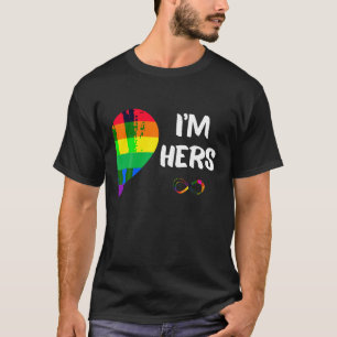 Jag är Hers Shes Mine Lesbisk Par Matching LGBT P T Shirt