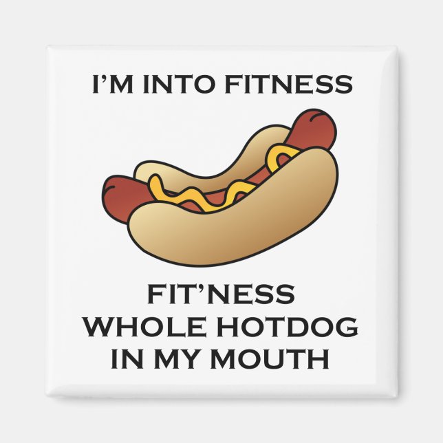 Jag är Hett-Hund för Into Fitness Magnet (Framsidan)