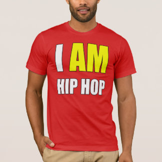 "JAG ÄR HIP HOP" GUL BOKSTAVSÖVERDEL T SHIRT