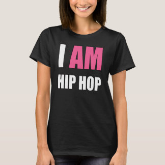 "JAG ÄR HIP HOP" RÖDA BOKSTÄVER TOP T SHIRT