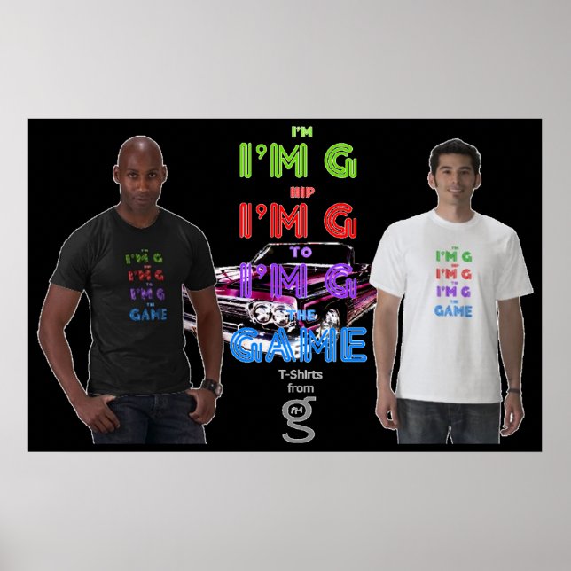 Jag är Hip till spelet Poster från G Clothing (Framsidan)
