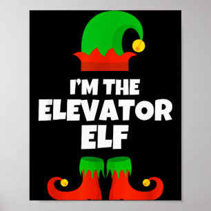 Jag är Hiss Tomte Familj Pyjamas Jul Rolig Poster