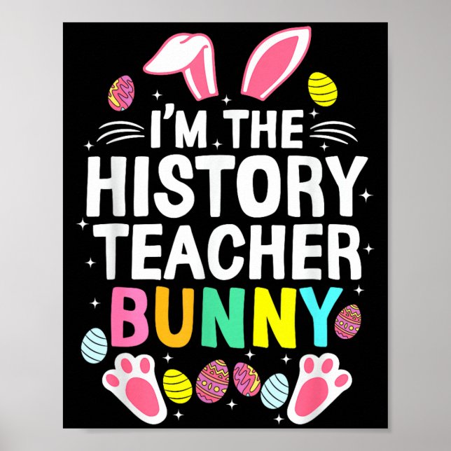 Jag är historieläraren Bunny Glad påskdag _1  Poster (Framsidan)