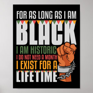 Jag är historisk existerande livstid afroamerikans poster