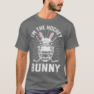 Jag är Hockey Bunny Funny Påsk Day Ice Puck Pla T Shirt
