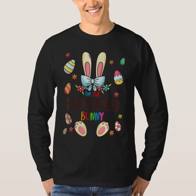 Jag är Hockey Bunny Påsk Day Matching Familj Eg T Shirt (Framsida)