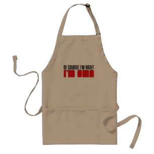 Jag är Höger att jag är Oma Apron Förkläde