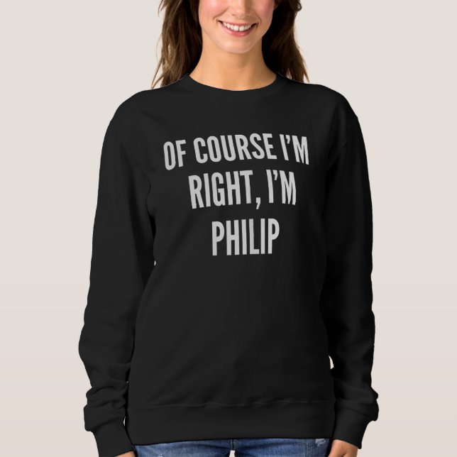 Jag är Höger att jag är Philip T Shirt (Framsida)