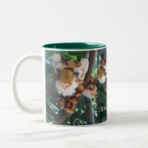 Jag är höger där! CUTE LEKSAK LEOPARD Rädding Två-Tonad Mugg