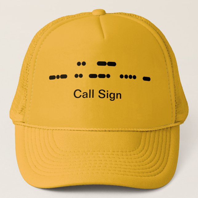 Jag är Höger! i Morse Code Cap eller Hat. Keps (Framsida)