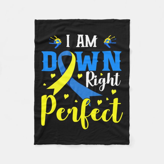 Jag är Höger Perfekt Syndrome Awareness Family Fleecefilt (Framsidan)