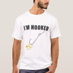 Jag är hookad Förlovning Ring Giftermål Frieri Fis T Shirt<br><div class="desc">Jag är hookad Förlovning Ring Giftermål Frieri fiske 1</div>