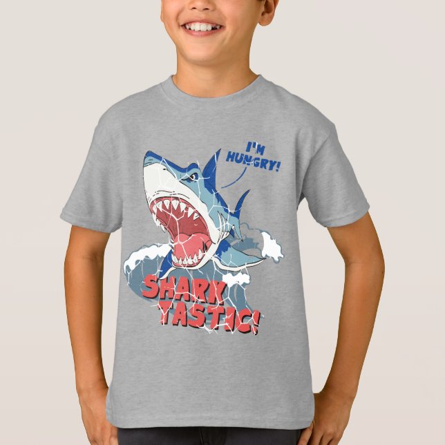 Jag är Hungrig Shark Tastic Baby T-shirt (Framsida)