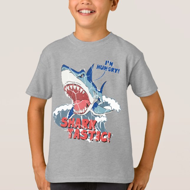 Jag är Hungrig Shark Tastic Kids T-shirt (Framsida)