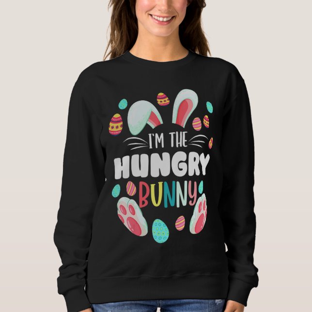 Jag är Hungriga Bunny Matching Family Påsk Party T Shirt (Framsida)
