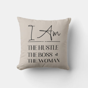 Jag är Hustle, Chef, Woman Funny Kudde