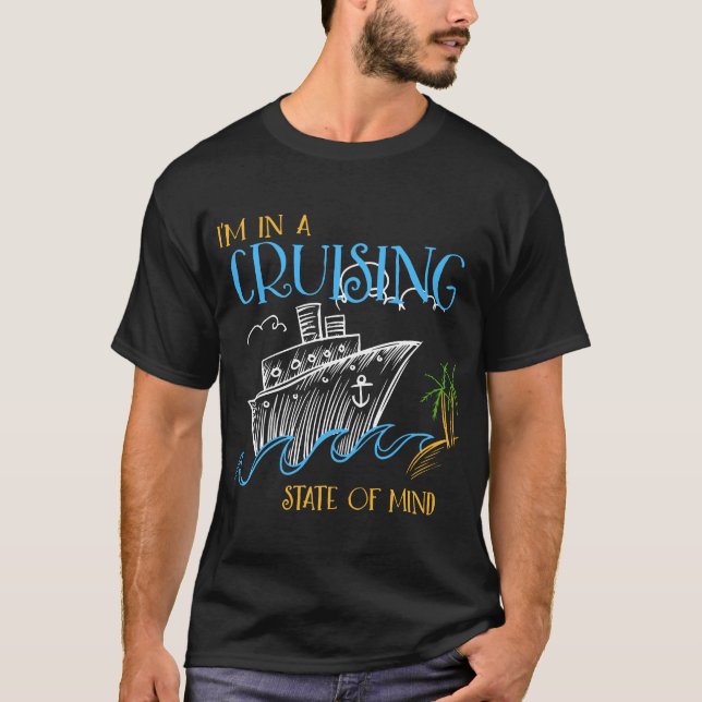 Jag är i en kryssningsbänk t shirt (Framsida)