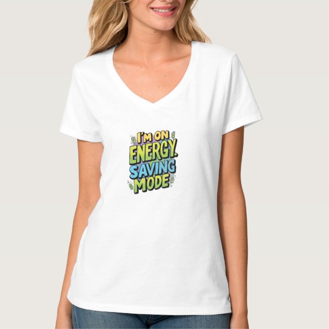 Jag är i energisparläge t shirt (Framsida)