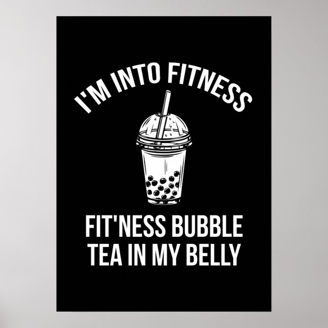 Jag är i Fitness Bubble Tea i min belly. Poster (Framsidan)