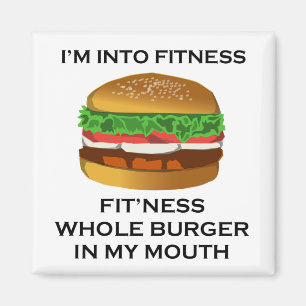 Jag är i Fitness Burger Magnet