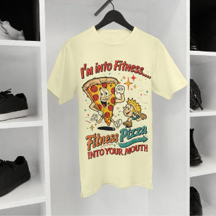 Jag är i Fitness Fit'ness Pizza i min mun T Shirt