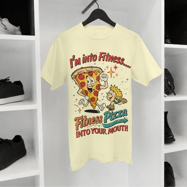 Jag är i Fitness Fit'ness Pizza i min mun T Shirt (Skapare uppladdad)