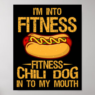 Jag är i Fitness Gym Workouts Vintage Chili Hund i Poster