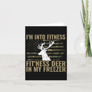 Jag är i Fitness Hjort Freezer Funny Kort
