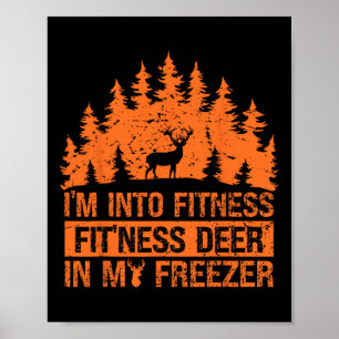 Jag är i Fitness Hjort Freezer Funny Poster