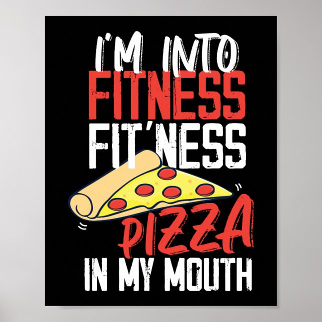 Jag är i Fitness Pizza i min munslussverkare Poster (Framsidan)