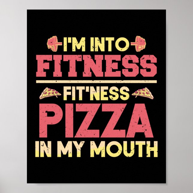 Jag är i Fitness Pizza i min munslussverkare Poster (Framsidan)