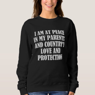Jag är i fred i mina föräldrars och mitt lands kär t shirt