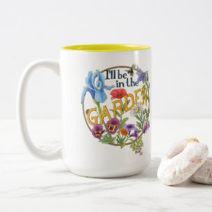Jag är i Garden mugg. Två-Tonad Mugg