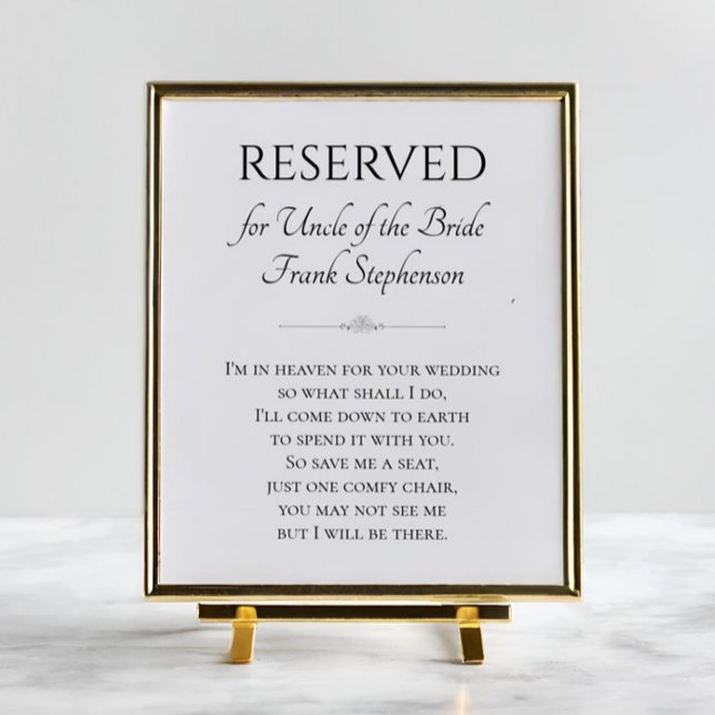 Jag är i himlen för Bröllop, Bride Memorial Poster (Skapare uppladdad)