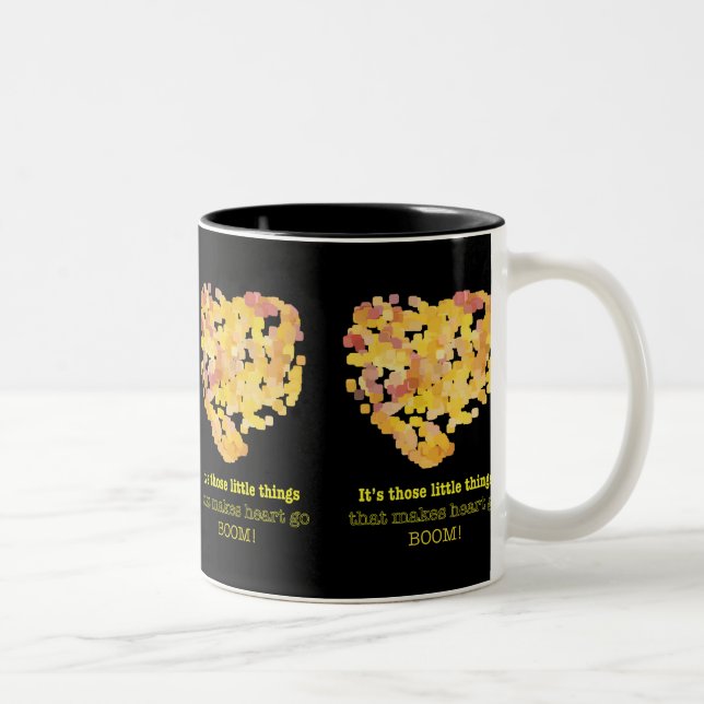 Jag är i kärlek citat: Det är det lilla sak ... Två-Tonad Mugg (Höger)