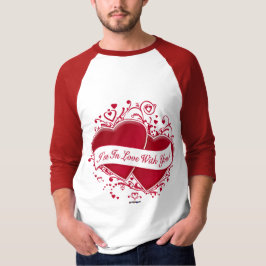 Jag är i Kärlek med dig! Red Hearts Tee