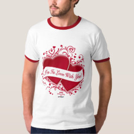 Jag är i Kärlek med dig! Red Hearts Tee Shirt