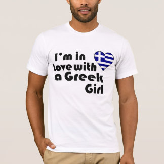 Jag är i kärlek med en grekisk flicka tee shirt