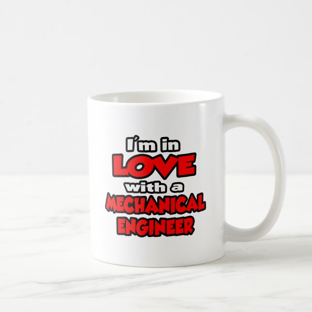 Jag är i Kärlek med ett mekaniskt Ingenjör Kaffemugg (Höger)
